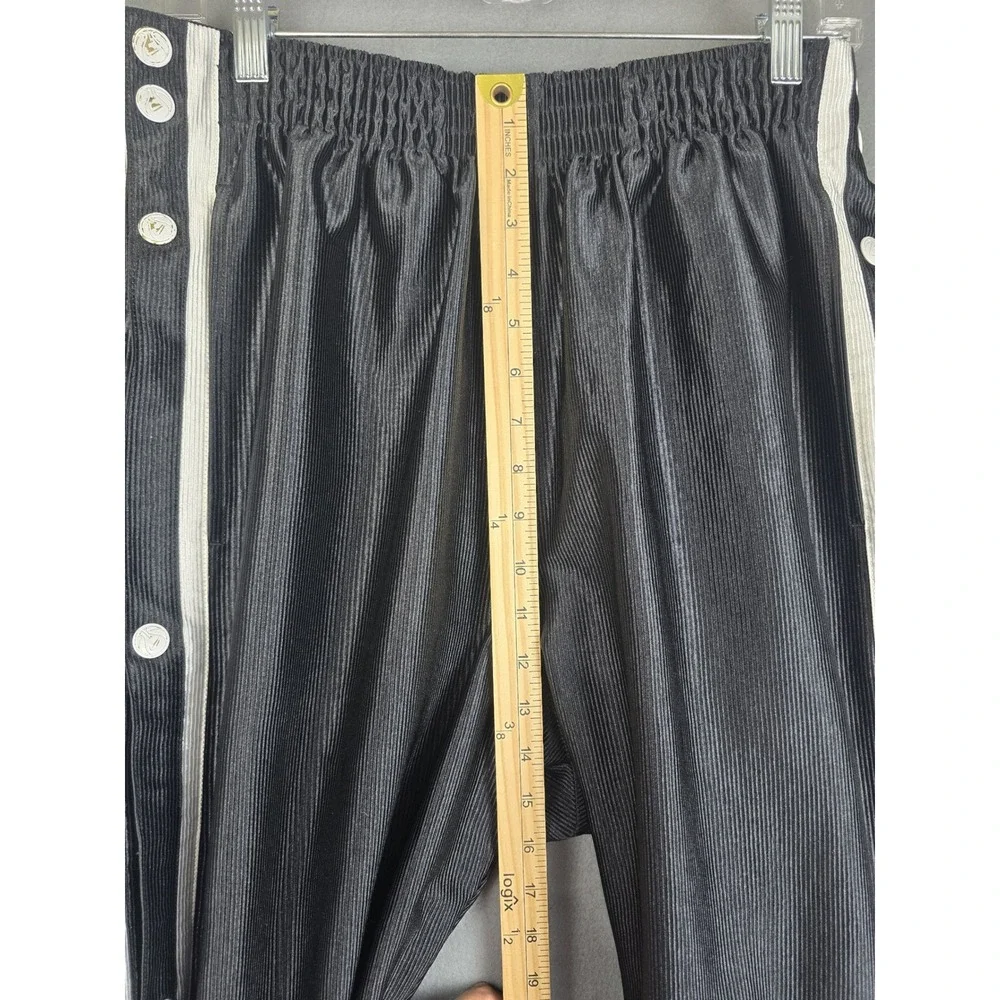Vintage Y2K Nike Tear Away Track Pants Men L Black Snap Button Baggy Wide Leg